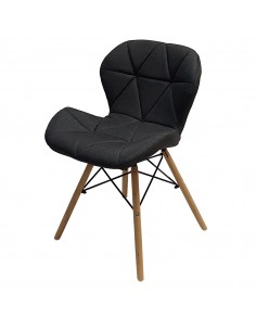4 krzesła ELIOT FABRIC czarny melanż - materiał 2