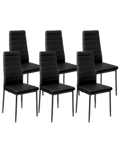 Zestaw stół 120x80 blat jasny dąb sonoma/nogi czarne 6... 2