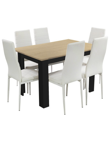 Zestaw stół 120x80 blat jasny dąb sonoma/nogi...