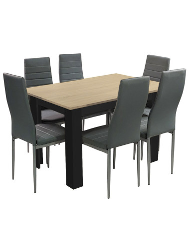 Zestaw stół 120x80 blat jasny dąb sonoma/nogi...