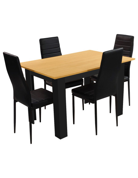 Stół 120x80 blat dąb sonoma/nogi czarne