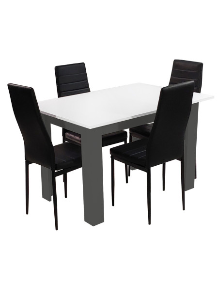 Stół 120x80 blat biały/nogi szare