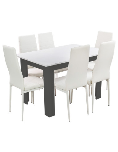 Stół 120x80 blat biały/nogi szare