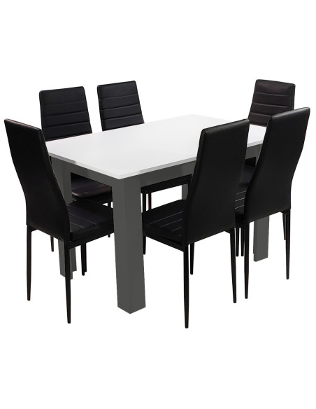 Stół 120x80 blat biały/nogi szare