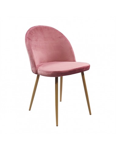 Krzesło DENWER VELVET różowe - welur
