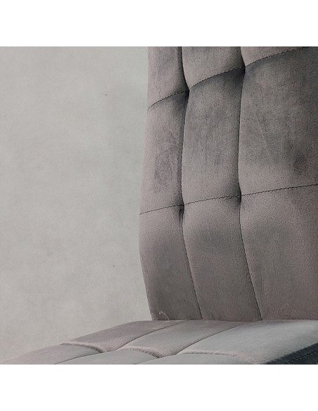 4 krzesła MONAKO VELVET szare