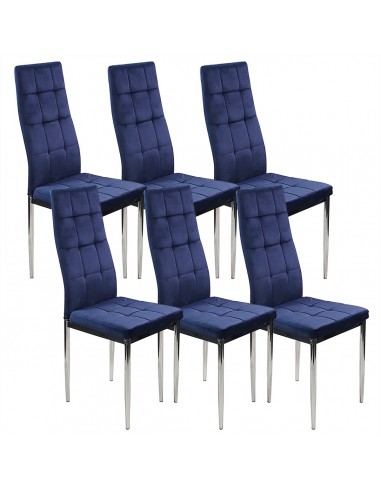 4 krzesła MONAKO VELVET granatowe