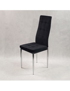 6 krzeseł MONAKO VELVET czarne 2