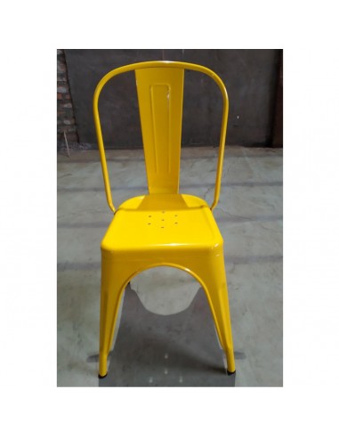 Krzesło metalowe Paris żółte