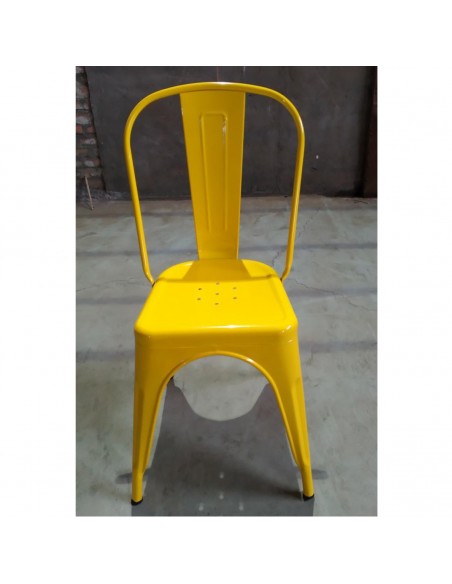 Krzesło metalowe Paris żółte