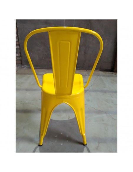Krzesło metalowe Paris żółte