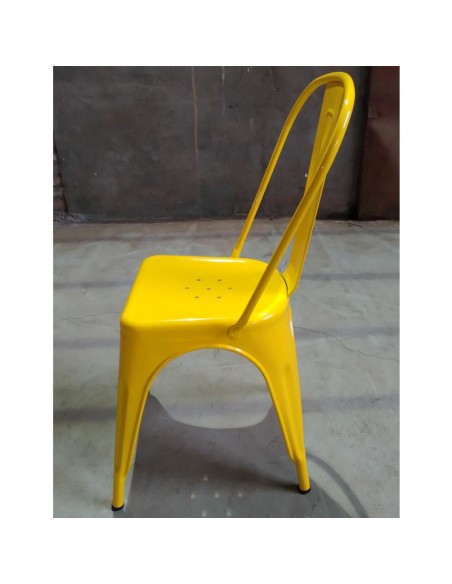 Krzesło metalowe Paris żółte