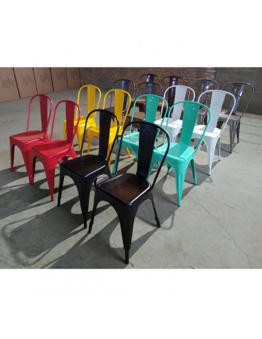 Krzesło metalowe Paris żółte