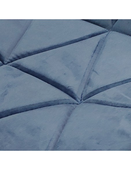 Zestaw stół Modern 120 biały i 4 krzesła Eliot VELVET granatowe