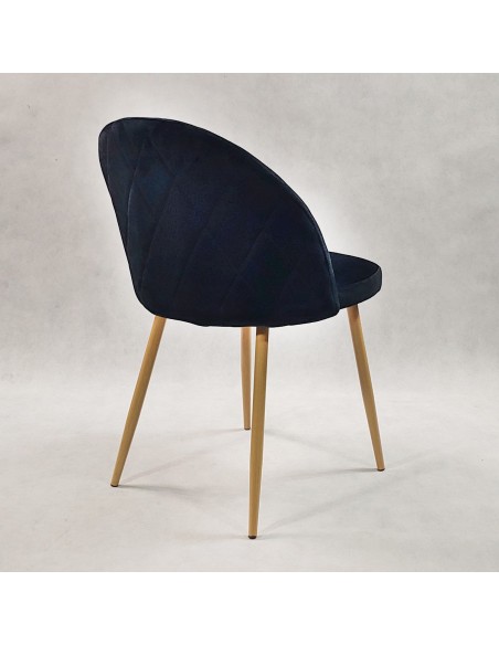Stół MODERN 120 sonoma i 4 krzesła DENWER VELVET czarne
