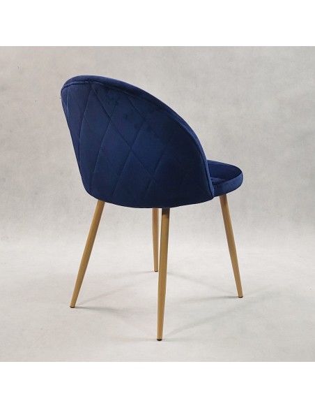 Stół MODERN 120 sonoma i 4 krzesła DENWER VELVET granatowe