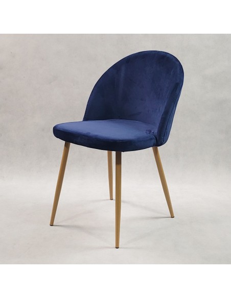Stół MODERN 120 sonoma i 4 krzesła DENWER VELVET granatowe