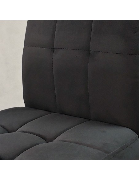 Stół MODERN 120 biały i 4 krzesła MONAKO VELVET czarne