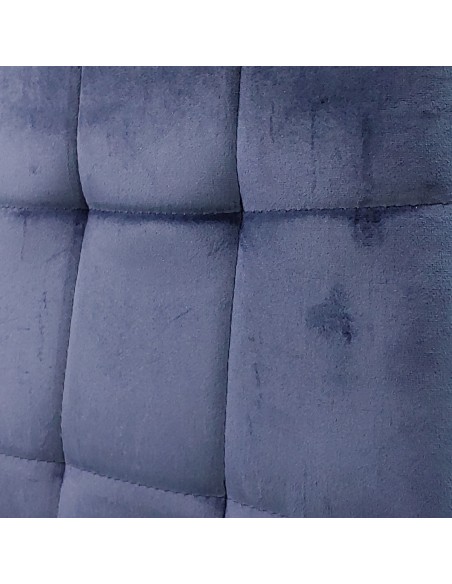 Stół MODERN 120 biały i 4 krzesła MONAKO VELVET granatowe