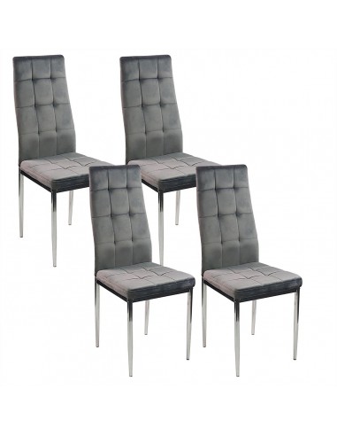 Stół MODERN 120 biały i 4 krzesła MONAKO VELVET...