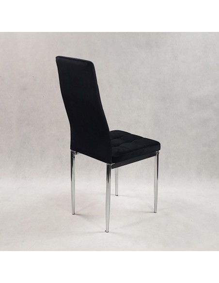 Stół MODERN 120 sonoma i 4 krzesła MONAKO VELVET czarne