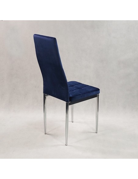 Stół MODERN 120 sonoma i 4 krzesła MONAKO VELVET granatowe
