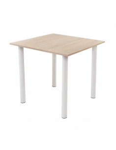 Stół Lugano 80x80 blat dąb sonoma/nogi chromowane 2