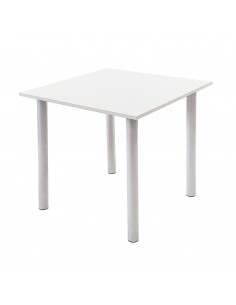 Stół Lugano 80x80 blat biały/nogi chromowane 2