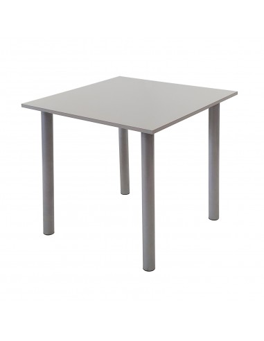 Stół Lugano 80x80 blat szary/nogi chromowane