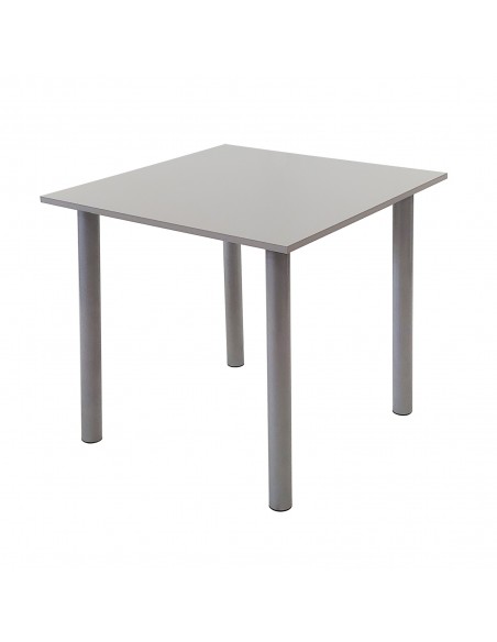 Stół Lugano 80x80 blat szary/nogi chromowane