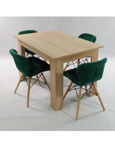 Zestaw stół Modern 120 sonoma i 4 krzesła Eliot VELVET... 2