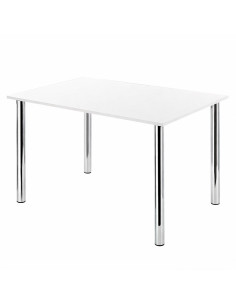 Stół Lugano 120x80 blat biały/nogi chromowane