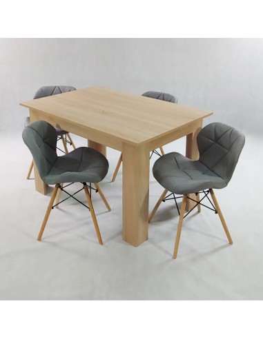 Zestaw stół Modern 120 biały i 4 krzesła Eliot...