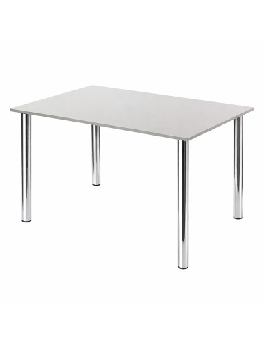 Zestaw stół Lugano 120x80 blat szary/nogi chrom...