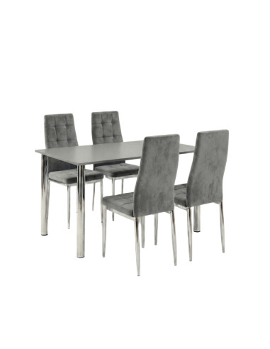 Zestaw stół Lugano 120x80 blat sonoma/nogi...