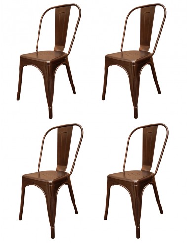 Krzesło metalowe Paris miedziane