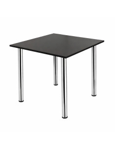 Zestaw stół Lugano 80x80 blat czarny/nogi chrom 4 Monako... 2