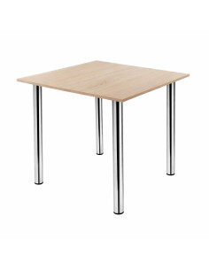 Zestaw stół Lugano 80x80 blat sonoma/nogi chrom 4 Monako... 2