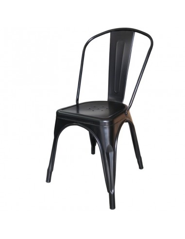 4 krzesła metalowe Paris czarne