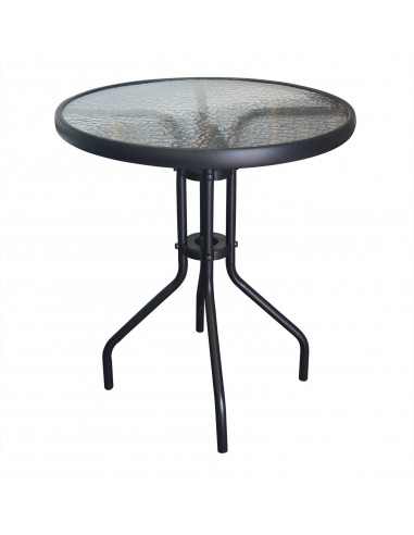 Zestaw stół BISTRO czarny i 4 czarne krzesła...