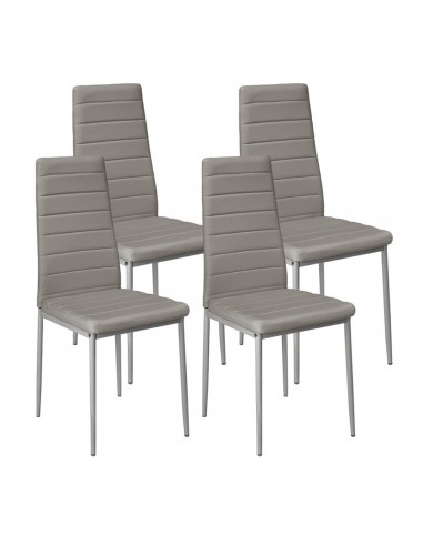 Stół MONAKO szary i 4 krzesła NICEA szare