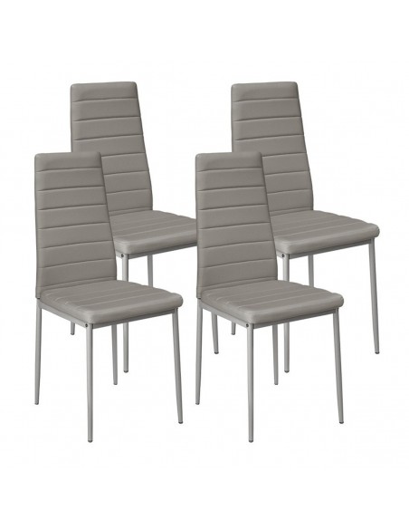 Stół MONAKO szary i 4 krzesła NICEA szare