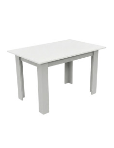 Zestaw stół 120x80 blat biały/nogi jasno szare 6 czarnych... 2