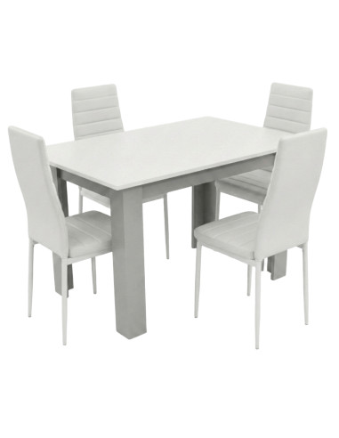 Stół 120x80 blat biały/nogi jasno szare