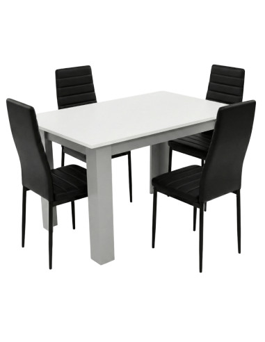 Stół 120x80 blat biały/nogi jasno szare