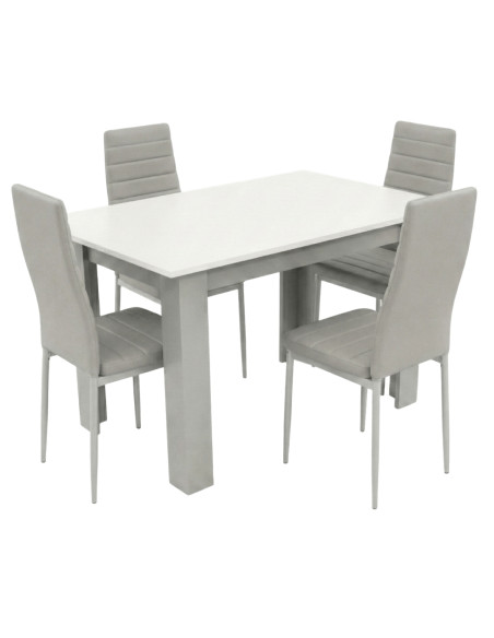 Stół 120x80 blat biały/nogi jasno szare