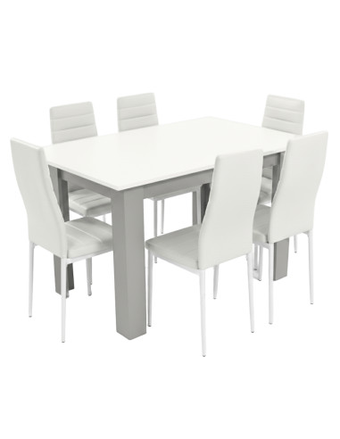 Stół 120x80 blat biały/nogi jasno szare