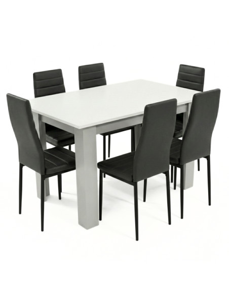 Stół 120x80 blat biały/nogi jasno szare