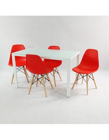 Zestaw stół Monako szary i 4 grafitowe krzesła...