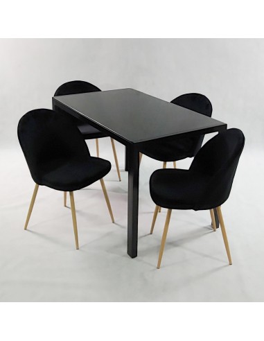 Zestaw stół MONAKO szary i 4 krzesła DENWER...